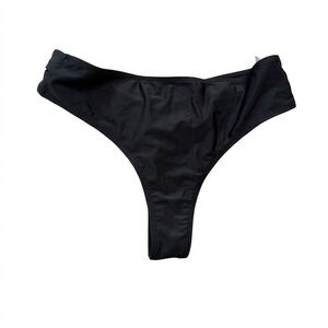 |NWOT| Black Cheeky Bikini Bottoms XL Strappy Back Swimwear